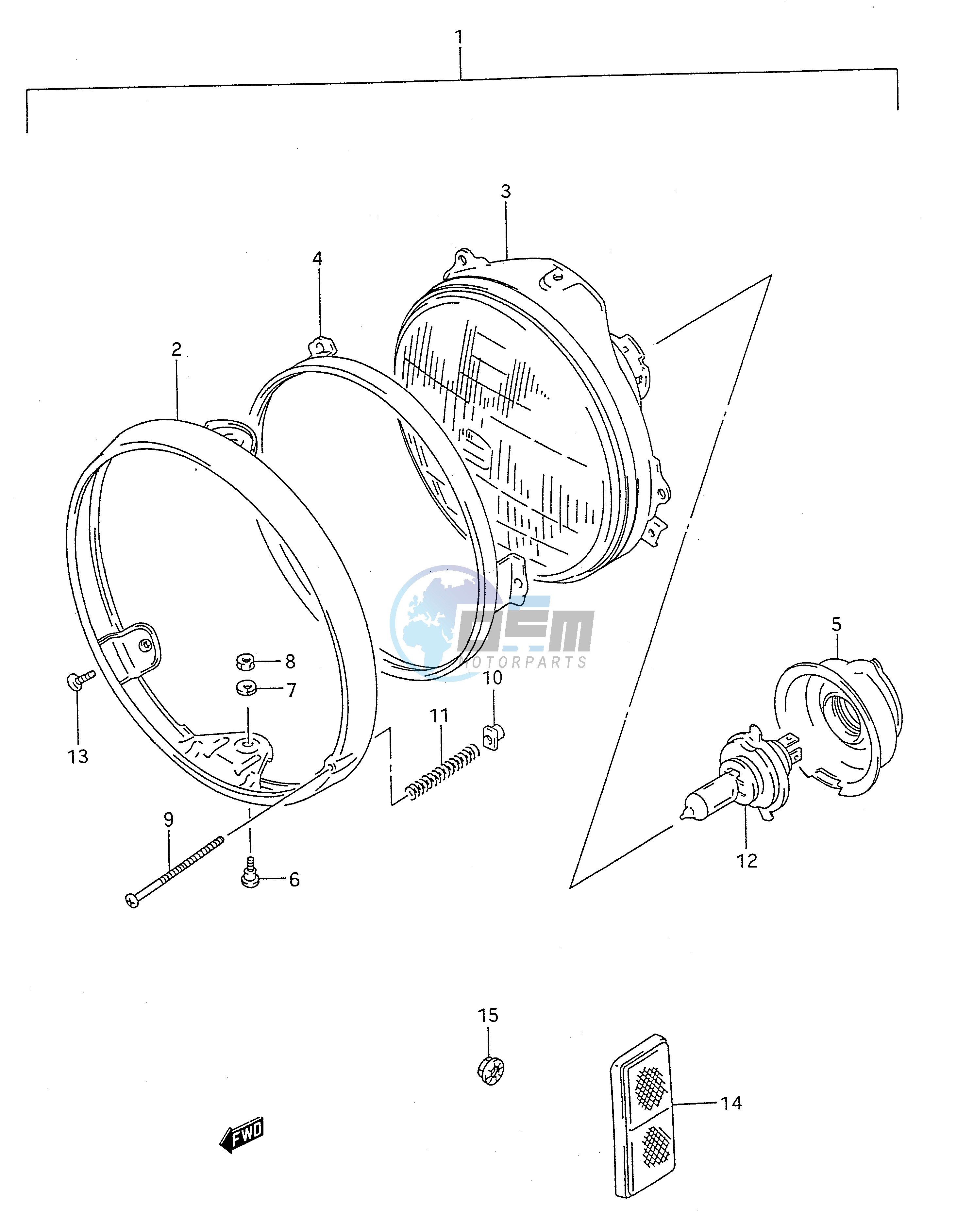 HEADLAMP (MODEL R S T)