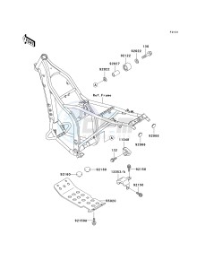 KLX 300 A [KLX300R] (A7-A9) [KLX300R] drawing FRAME FITTINGS