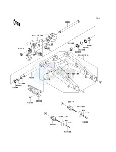 EX 650 A [NINJA 650R] (A6F-A8F) A7F drawing SWINGARM