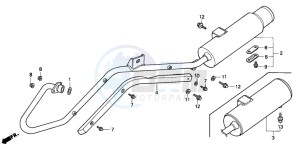 TRX200D FOURTRAX 200 drawing EXHAUST MUFFLER