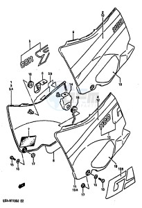 GSX-R1100 (G-H-J) drawing FRAME COVER (MODEL J)