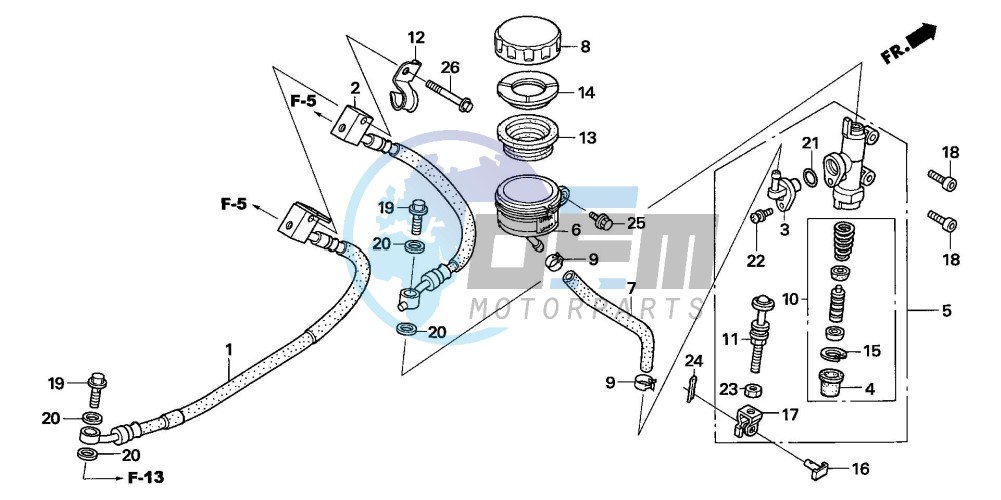 REAR BRAKE MASTER CYLINDER (CBF600SA6/NA6)