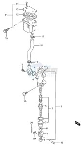 GSF1200 (E2) Bandit drawing REAR MASTER CYLINDER (GSF1200SAV SAW SAX SAY)