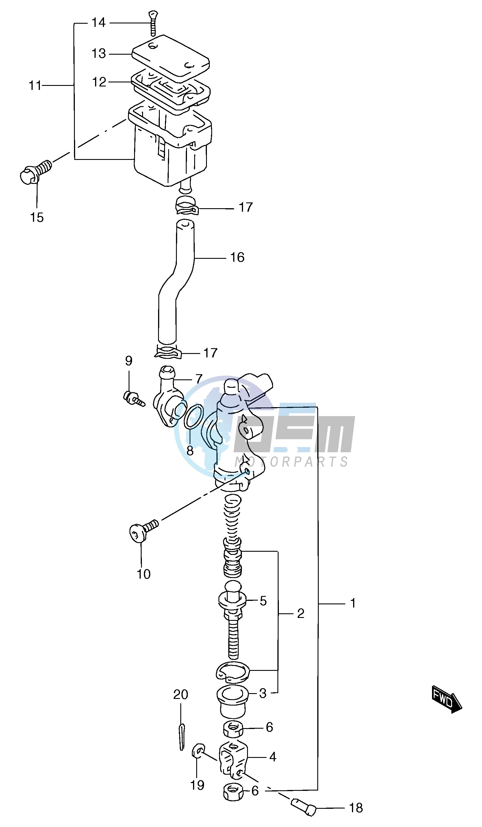 REAR MASTER CYLINDER (GSF1200SAV SAW SAX SAY)