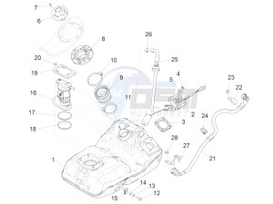 Medley 125 4T ie ABS (APAC) drawing Fuel tank