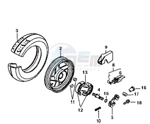 SUPER DUKE 125 drawing REAR WHEEL