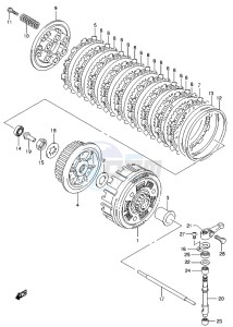 LT-Z400 drawing CLUTCH