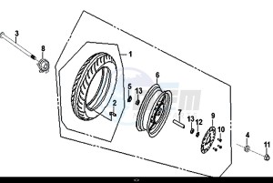 CROX 50 (25 KM/H) (AE05WA-NL) (E4) (L8-M1) drawing FRONT WHEEL