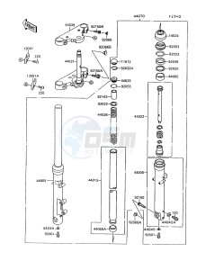 VN 1500 A [VULCAN 1500] (A10-A13) [VULCAN 1500] drawing FRONT FORK