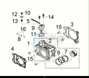 CRUISYM 125 (LV12W3-EU) (M2) drawing CYLINDER