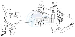 TRX350TE FOURTRAX 350 ES drawing HANDLE PIPE (2)