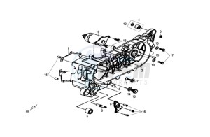 FIDDLE III 50 drawing CRANKCASE - STARTER