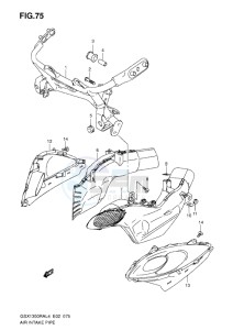 GSX1300R drawing AIR INTAKE PIPE L4