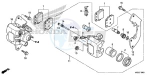 TRX420TM1F TRX420 Europe Direct - (ED) drawing FRONT BRAKE CALIPER