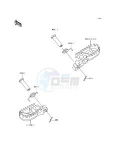 KDX 250 D [KDX250] (D1-D4) [KDX250] drawing FOOTRESTS