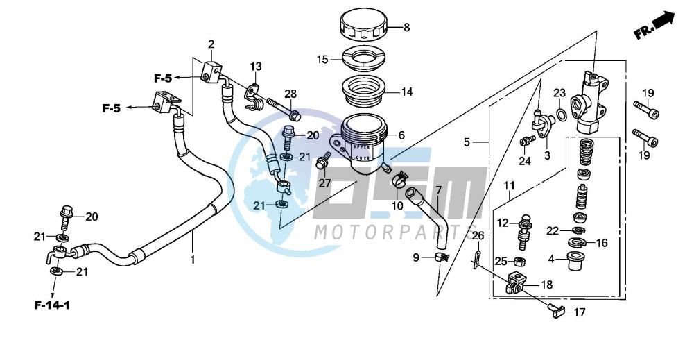 REAR BRAKE MASTER CYLINDER (CBF1000A/T/S)