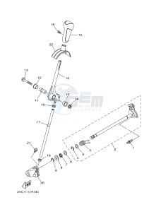 YXZ1000 YXZ10YMSJ (2HCK) drawing SHIFT SHAFT