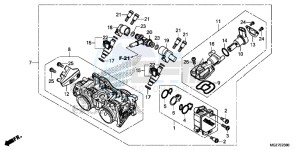 CB500XAE CB500X ABS UK - (E) drawing THROTTLE BODY