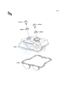 KX250F KX250YCF EU drawing Cylinder Head Cover