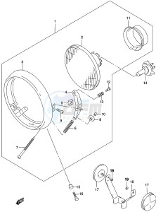 GZ250 (K3) drawing HEADLAMP