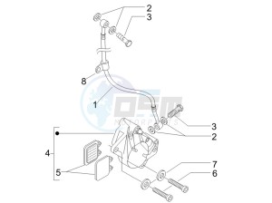 Liberty 50 2t moc drawing Brakes hose  - Calipers