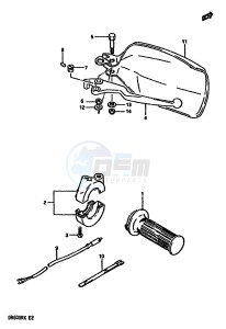 DR600R (E2) drawing RIGHT HANDLE SWITCH (MODEL G)