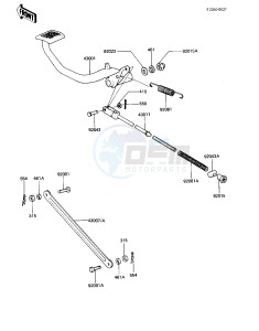 KZ 440 A [LTD] (A2-A4) [LTD] drawing BRAKE PEDAL_TORQUE LINK -- 81-83 A2_A3_A4- -