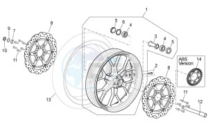 Shiver 750 USA USA drawing Front wheel