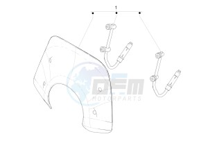 PX 150 (EMEA, APAC, LATAM) (Jp, Mx) drawing Windshield - Glass