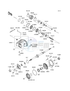 KSV 700 B [KFX700 V FORCE] (B1-B2) [KFX700 V FORCE] drawing DRIVE SHAFT-REAR