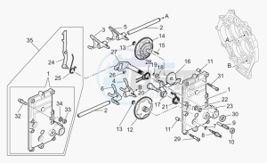 V 11 1100 Le Mans Le Mans drawing Gear box selector