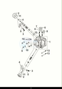 ORBIT III 50 (XE05W2-EU) (E5) (M1) drawing CYLINDER HEAD