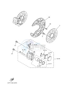 YFM350 YFM35RD RAPTOR 350 (1BSA 1BS9) drawing FRONT BRAKE CALIPER