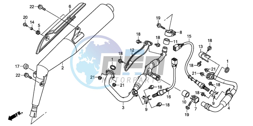 EXHAUST MUFFLER (XL125V7/8)