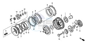 VT750C2 drawing CLUTCH