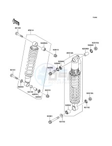 KFX700 KSV700B7F EU drawing Shock Absorber(s)