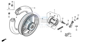 QR50 drawing REAR WHEEL