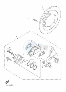 FJR1300D-AS FJR1300AS (B959) drawing REAR BRAKE CALIPER