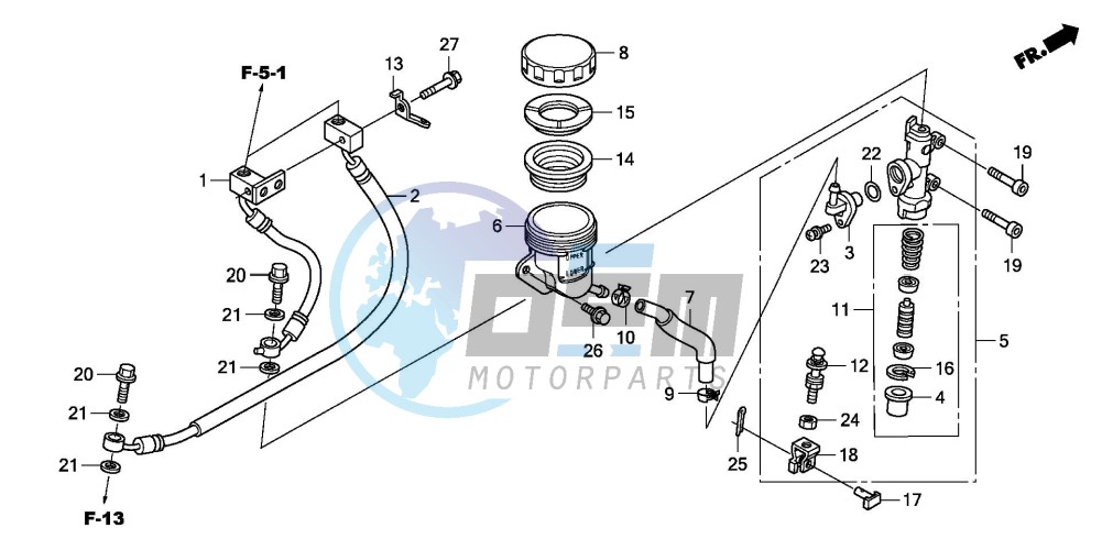 REAR BRAKE MASTER (CBF600SA8/NA8)