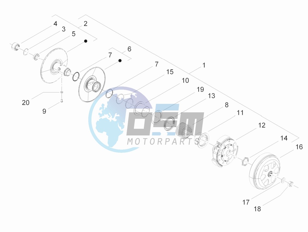 Driven pulley