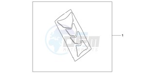 VTR2509 ED / LL MK drawing TANK PAD HRC LOGO