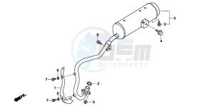 TRX90EX SPORTRAX90 drawing EXHAUST MUFFLER