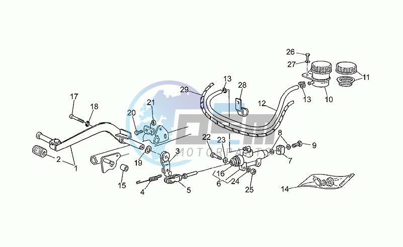 Rear master cylinder