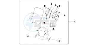 XL700VA9 France - (F / ABS CMF SPC) drawing WINDSCREEN