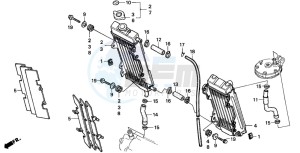 CR250R drawing RADIATOR