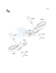 KX 65 A [KX65 MONSTER ENERGY] (A6F - A9FA) A9FA drawing FOOTRESTS