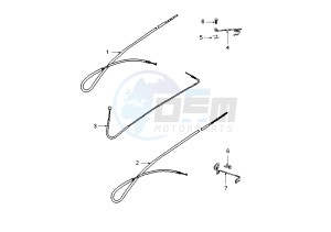 LUDIX 10 ONE - 50 cc drawing CONTROL CABLES