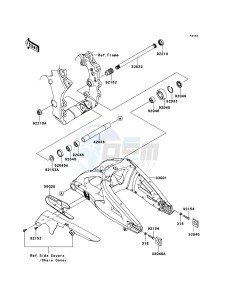 NINJA_ZX-10R_ABS ZX1000KDF FR XX (EU ME A(FRICA) drawing Swingarm