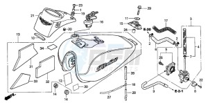 VT750C drawing FUEL TANK