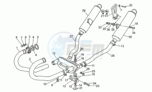 Daytona 1000 RS RS drawing Exhaust unit